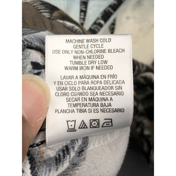 Basic Editions Button Up Shirt Men's Palm Trees 100% Rayon Short Sleeve Size 3XL - Picture 11 of 14